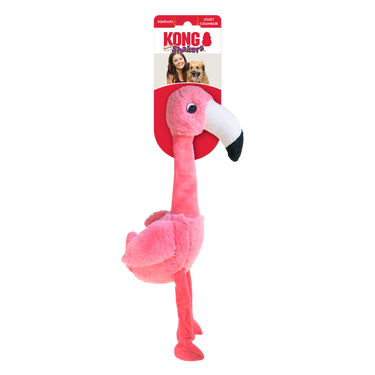 Kong Shakers Honkers Flamingo Plush Squeaker Dog Toy - Large